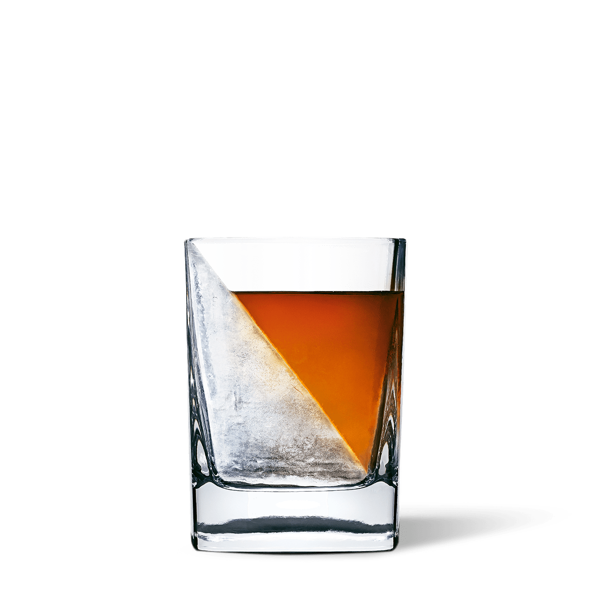 Whiskey Wedge Whiskey Glass with Ice Wedge