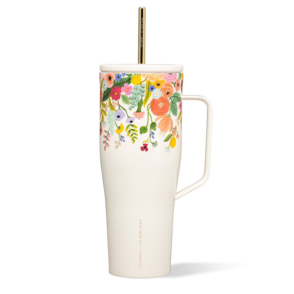 CORKCICLE x Rifle Paper Co. 12 oz Kids Cup With Lid & Straw