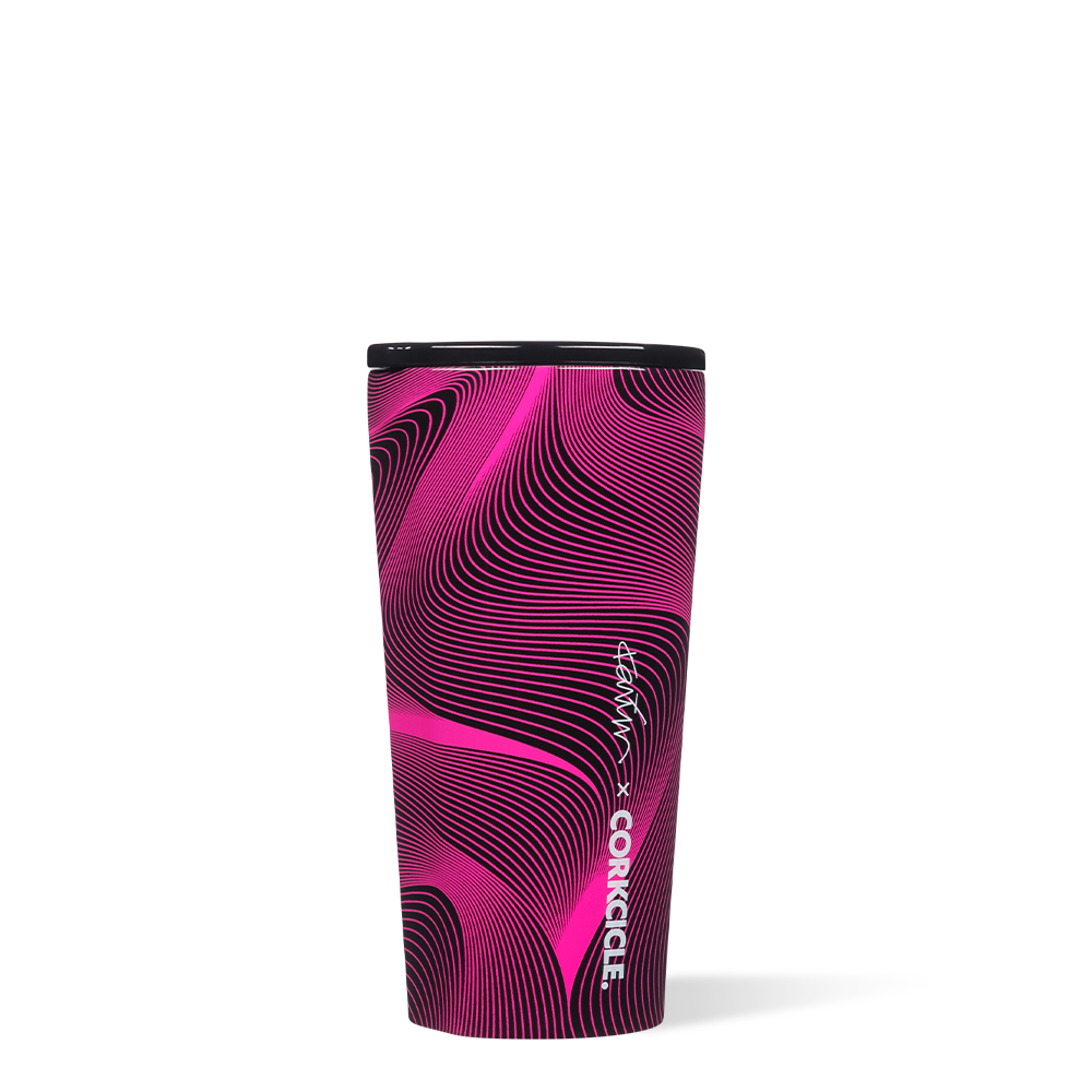 Pink and Black Designer Purse Tumbler PNG 