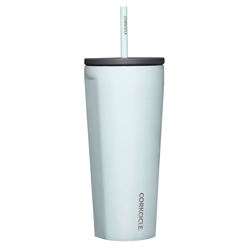 24/28oz Plastic Water Tumble with Straw and Lid,Iced Coffee Cup
