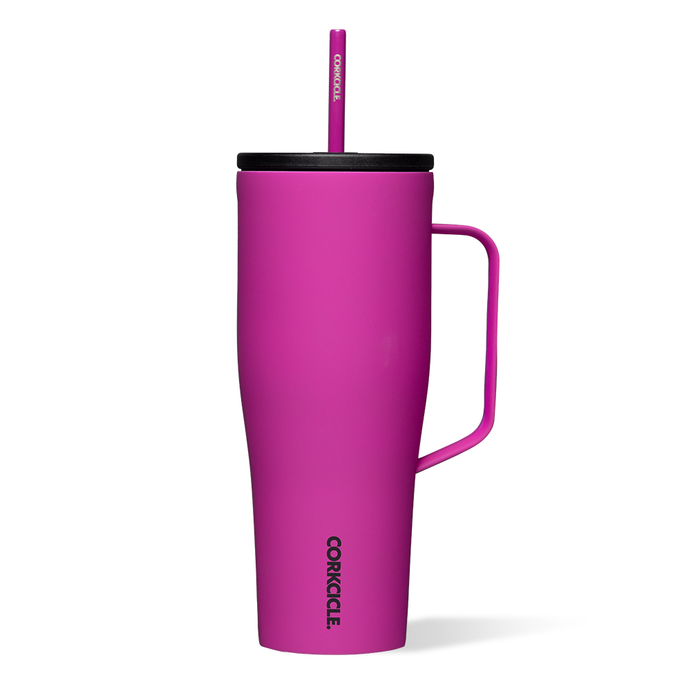 Hot Pink Tumbler With Straw Personalised Tumbler With Handle Custom Tumbler  With Straw Personalised 30 Oz Tumbler Personalised Cold Hot Cup 