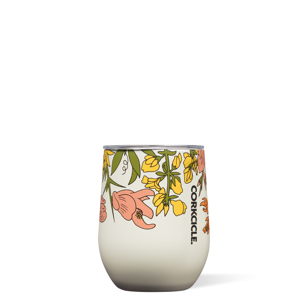 Corkcicle 16 oz Mug-Cream Wildflower