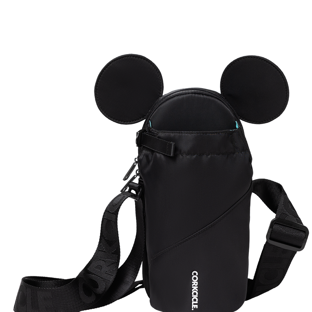 Corkcicle Disney100 Mickey Mouse Crossbody Water Bottle Sling Bag in Black