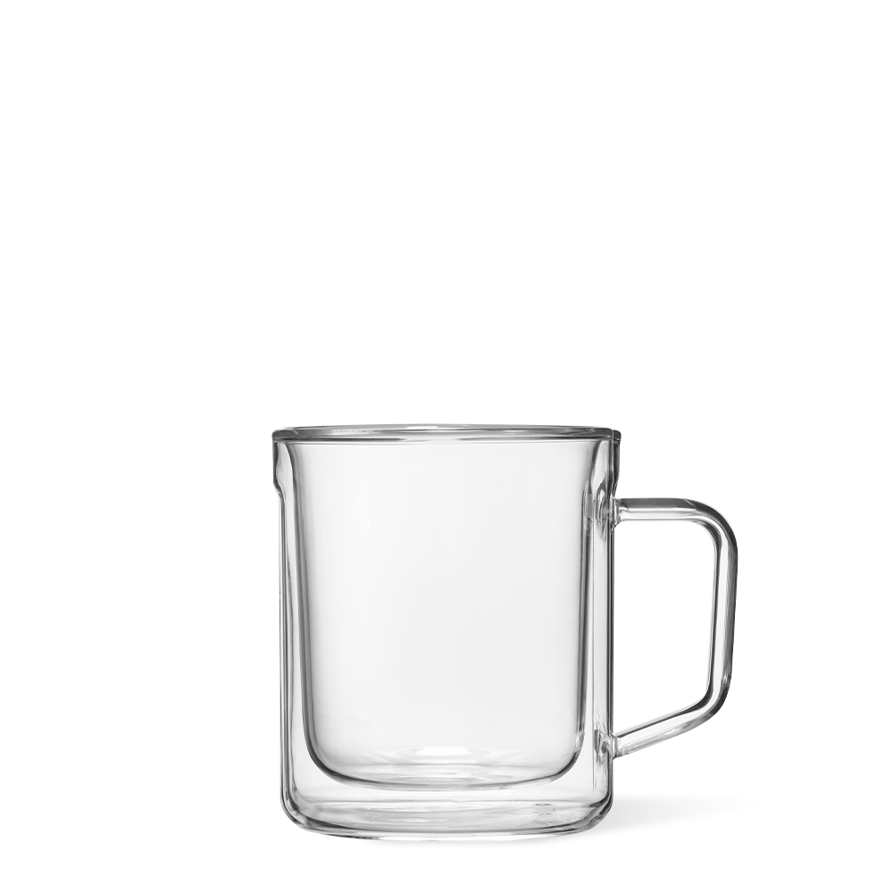 2 glass cups Double Walled Glass Coffee Mugs: 2-Pack