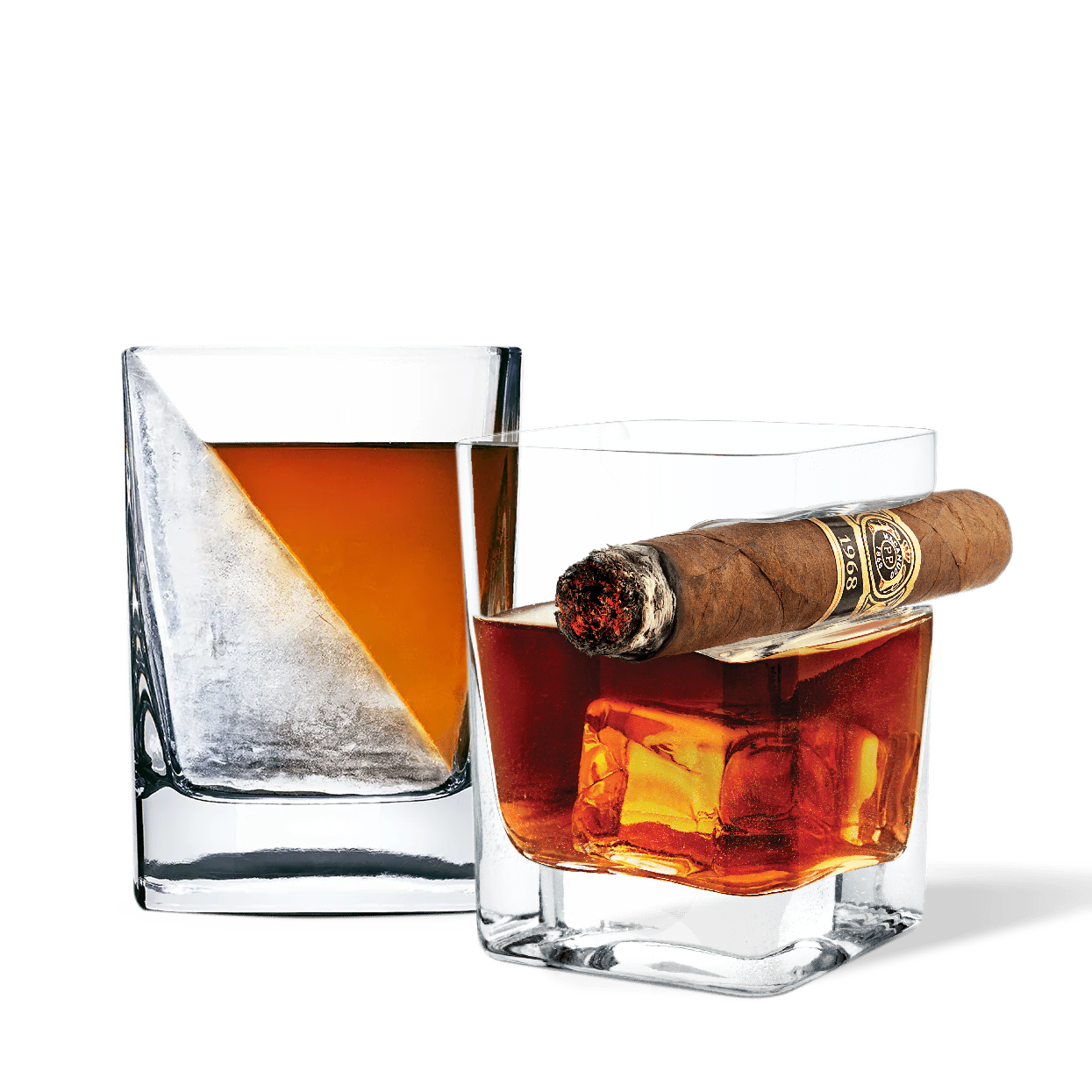 Whiskey Wedge Cigar Glass Bundle
