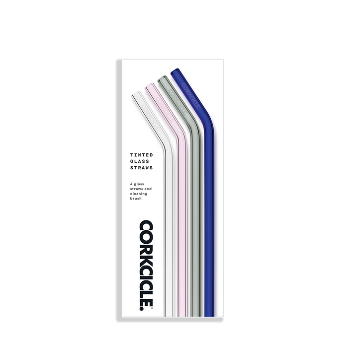 corkcicle Glass Straw Set Reusable Glass Straw Set