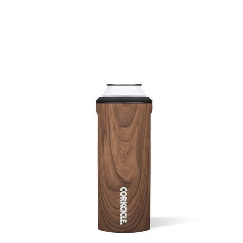 NEW CORKCICLE 12 OZ INSULATED STAINLESS STEEL CAN COOLER WALNUT WOOD