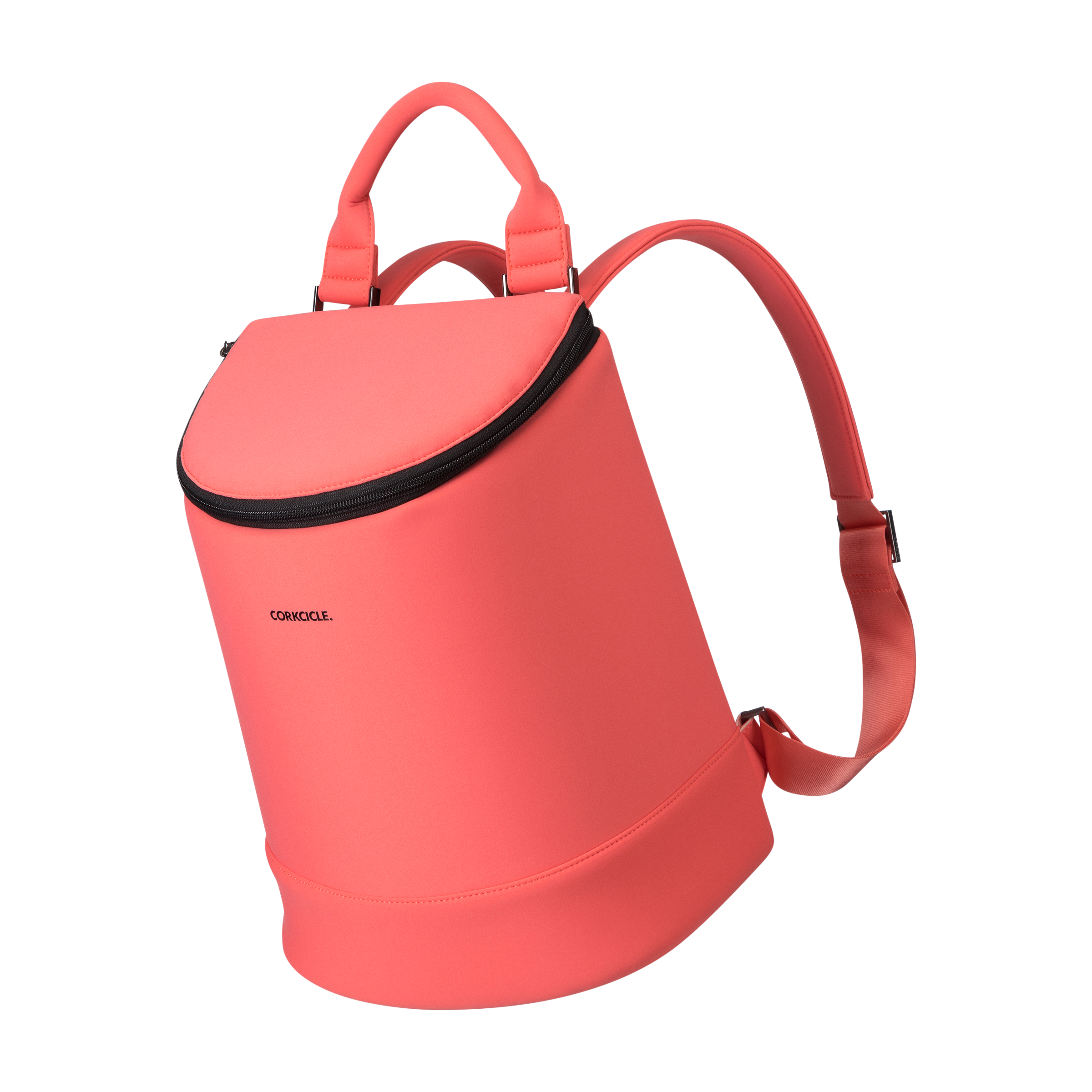 Collapsible Bucket in Coral (Set of 2)