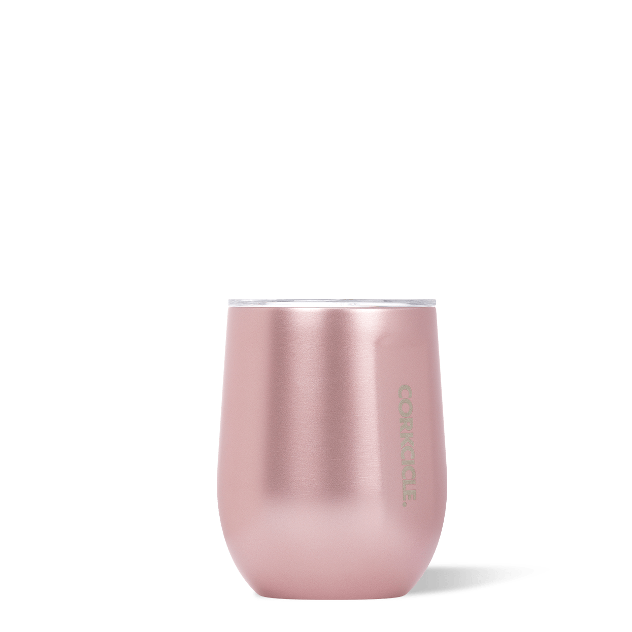 Corkcicle Rosé Metallic 12oz Stemless Wine Cup.