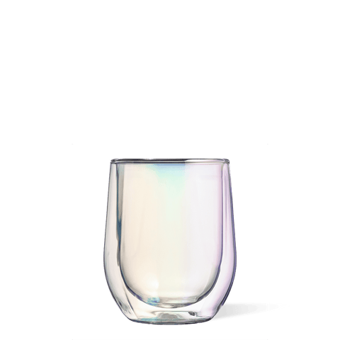 Corkcicle Prism Stemless Glass Flute, Set of 2